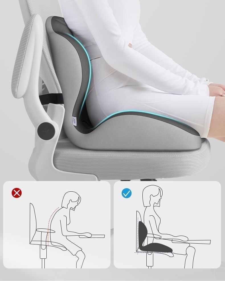 Factory direct sales of car lumbar support cushions, customizable breathable memory foam car lumbar support, driving waist protector, car seat cushion