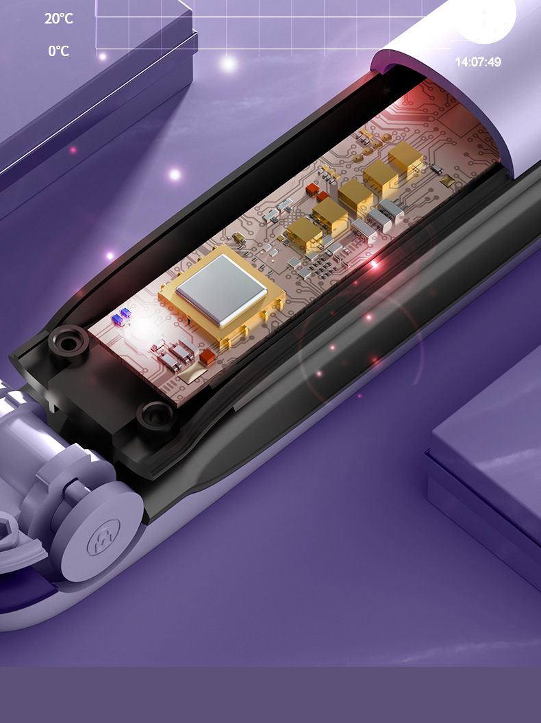 Cross-border Ceramic Ionic Hair Straightener and Curler 2-in-1 Straightening Iron Portable Multifunctional Hair Styling Tool