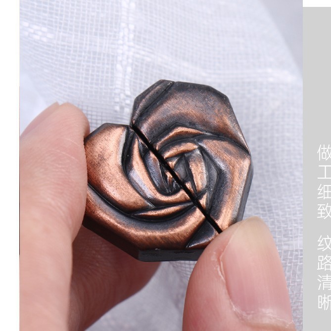 窗帘磁吸扣玫瑰爱心窗帘闭合扣可拆卸免钉防漏光固定吸铁石纽扣|undefined