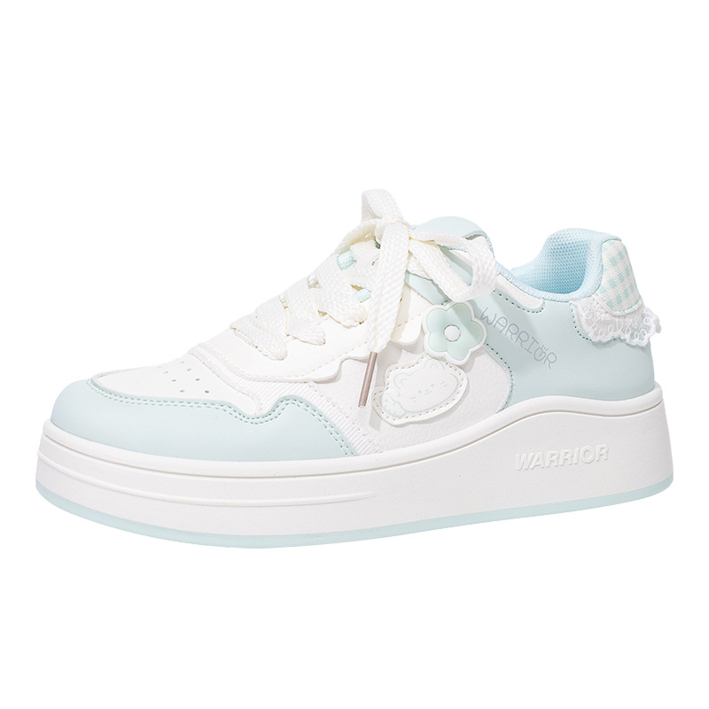 Huili nuevo estilo de sal marina zapatos de skate dulce gatito zapatos casuales de encaje de color universal zapatos cómodos al por mayor