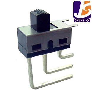 1P2T Straight Handle Toggle Switch Bent Foot High Current Dial Switch Single Row 2 Sliding Switch Travel 2.2