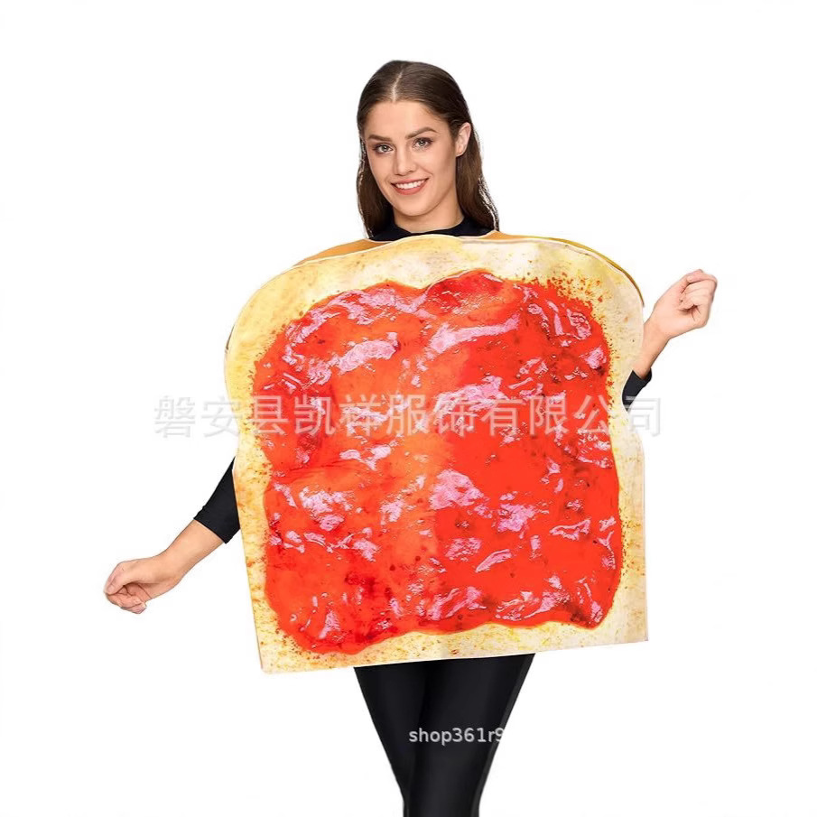 成人夫妇有趣的食物服装万圣节Cosplay派对 快闪服饰