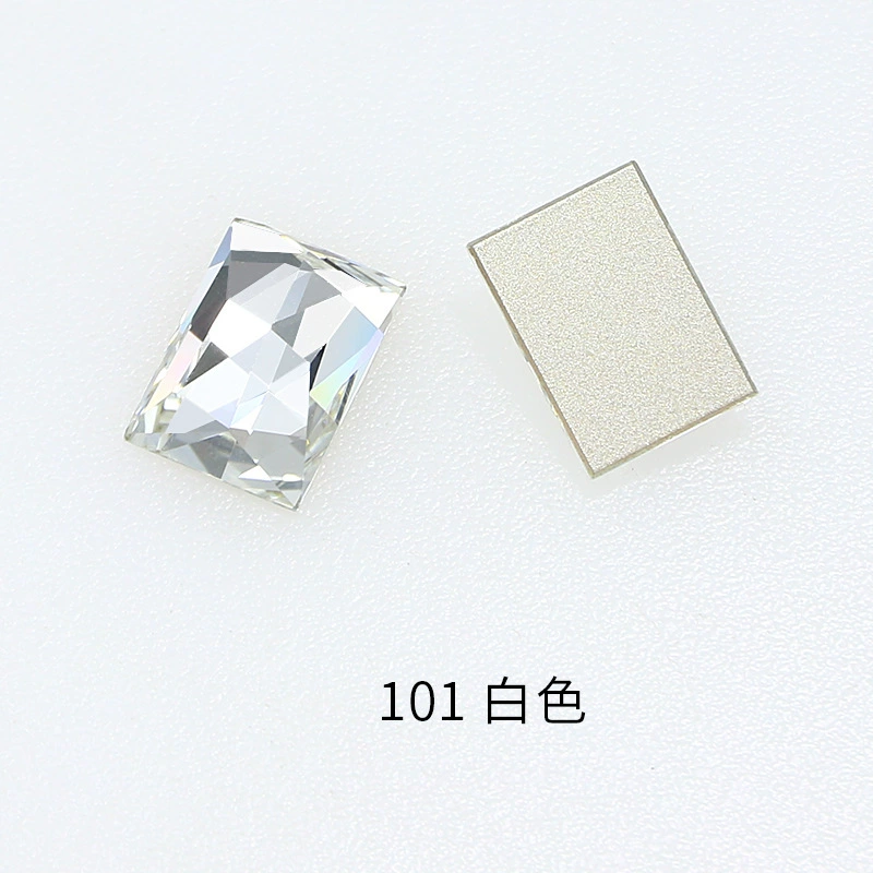Dongzhou кристалл 14×10 мм без отверстия, прямоугольный цвет, супер яркий, посеребренная плоская основа, кадр K9 кристаллы для одежды, diy аксессуары