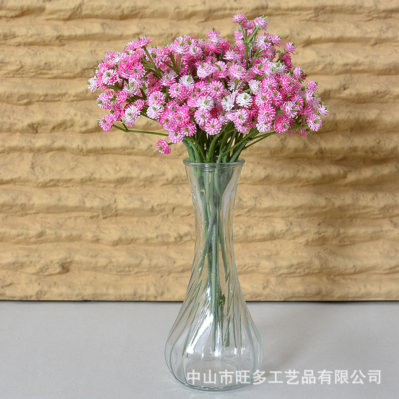 Cielo estrellado artificial 3 tenedor siente pegamento suave cielo estrellado decoración de la boda celebración de flores de plástico flor artificial ramo artificial