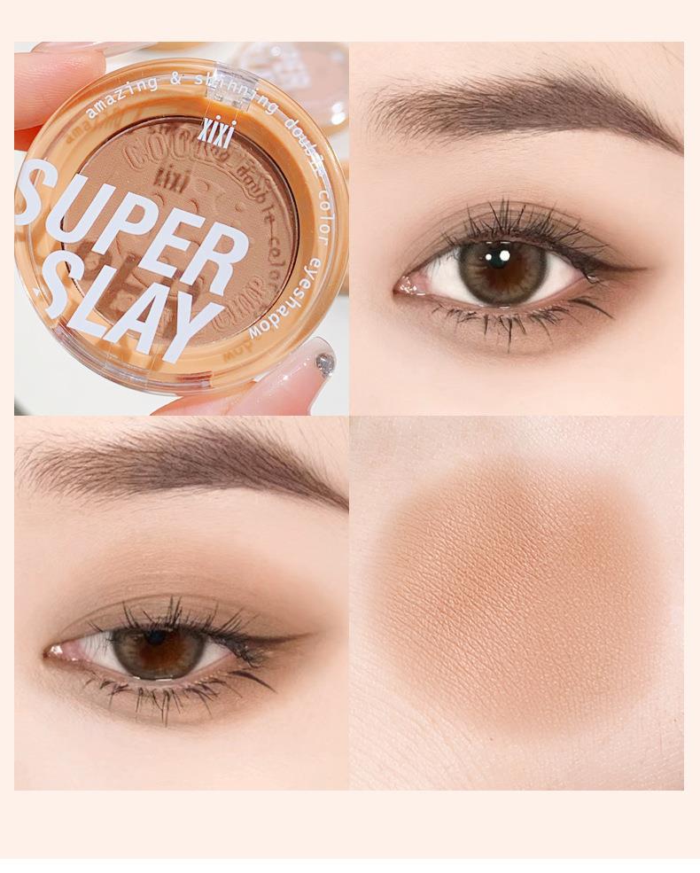 xixi Cookie Crispy Monochrome eyeshadow, brightening the undereye, pearlescent, fine shimmering, matte, pseudo-natural look, versatile for daily use, earth tones undefined