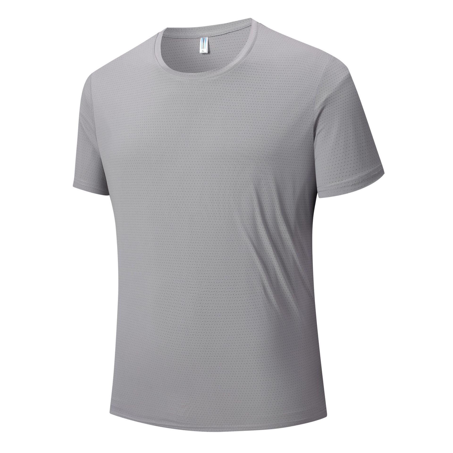 Ropa de trabajo de verano camiseta de hielo de secado rápido cuello redondo logotipo de manga corta ropa de trabajo corporativa deportiva image 9