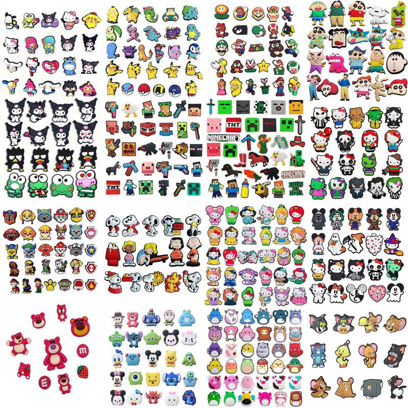 Set of Clog Shoe Accessories, High-End Shoe Charms, Shoe Buckles, Clog Shoe Decoration Accessories, Cross-Border Non-Infringement Cartoon Designs Set of Clog Shoe Accessories, High-End Shoe Charms, Shoe Buckles, Clog Shoe Decoration Accessories, Cross-Border Non-Infringement Cartoon Designs