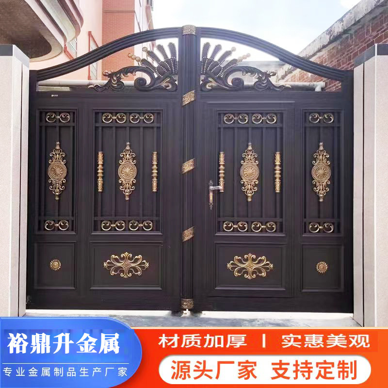 European-Style Aluminum Art Doors for Villas, Aluminum Alloy Doors for Residential Courtyards, Aluminum Alloy Swing Doors for Rural Self-Built Homes