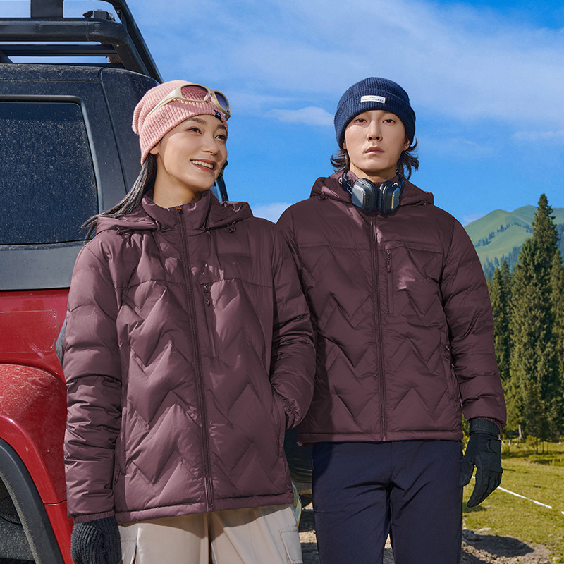 30D Ultra-Fine Outdoor Windproof and Anti-Pilling Couple's Portable down Jacket 90% White Duck down Coat Jacket Top