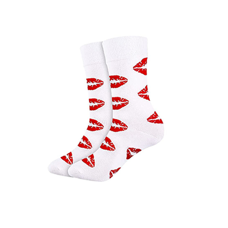 Calcetines transfronterizos del día de San Valentín calcetines de tubo de color de contraste de amor Valentine's Day amantes de los calcetines de algodón fabricantes