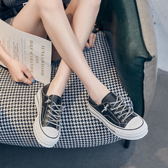 小白鞋2024新款女鞋一腳蹬厚底鞋軟底休閒兩穿套腳板鞋女一件代發