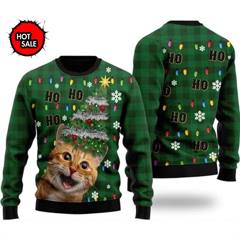 2025 Popular Handsome and Interesting Donkey 3D Printing Ugly Irish Comfortable Three-Dimensional Printing Sweatshirt for Men and Women