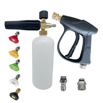 High pressure car wash water gun: pot soap bottle high pressure