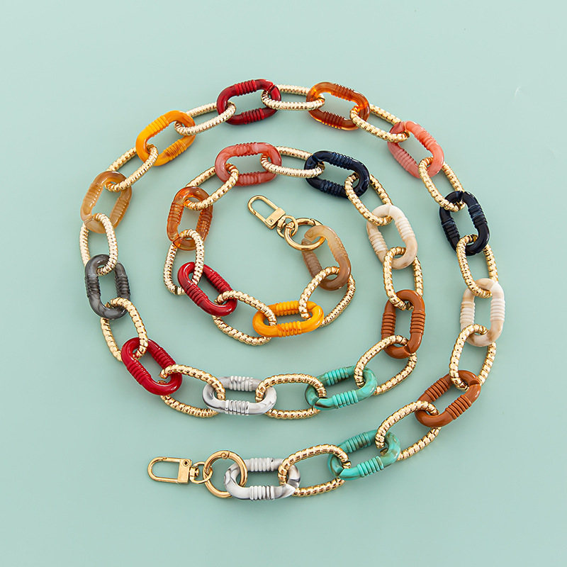 1 Piece Acrylic Color Block bag Mood Chain display picture 10