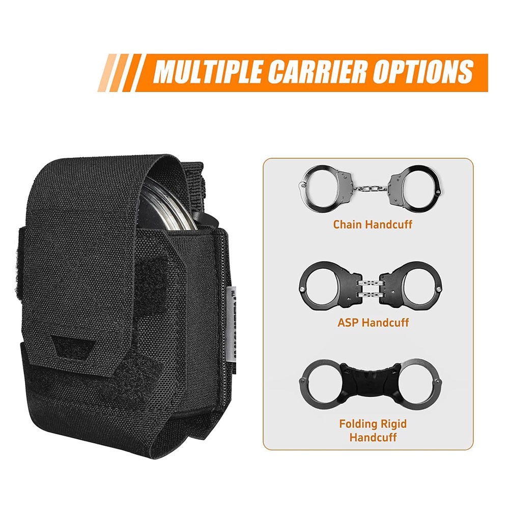 Black handcuff pouch quick-release tactical accessory bag training tactical vest belt military fan MOLLE handcuff pouch