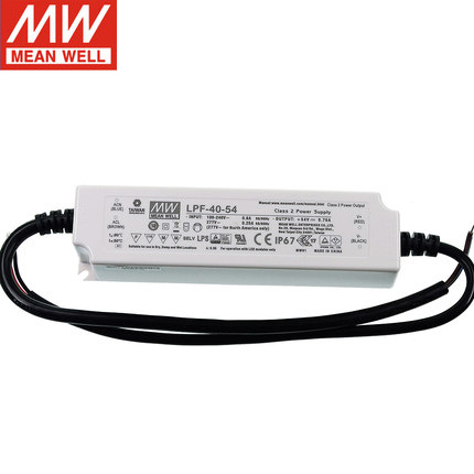 台湾 明纬塑壳IP67调光LPF-40-42 40W 42V0.96A LED电源
