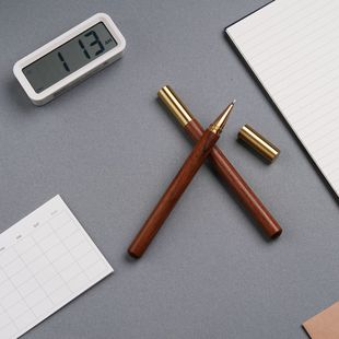 Business stationery gift metal brass sandalwood pen custom LOGO high-grade solid wood signature advertising pen