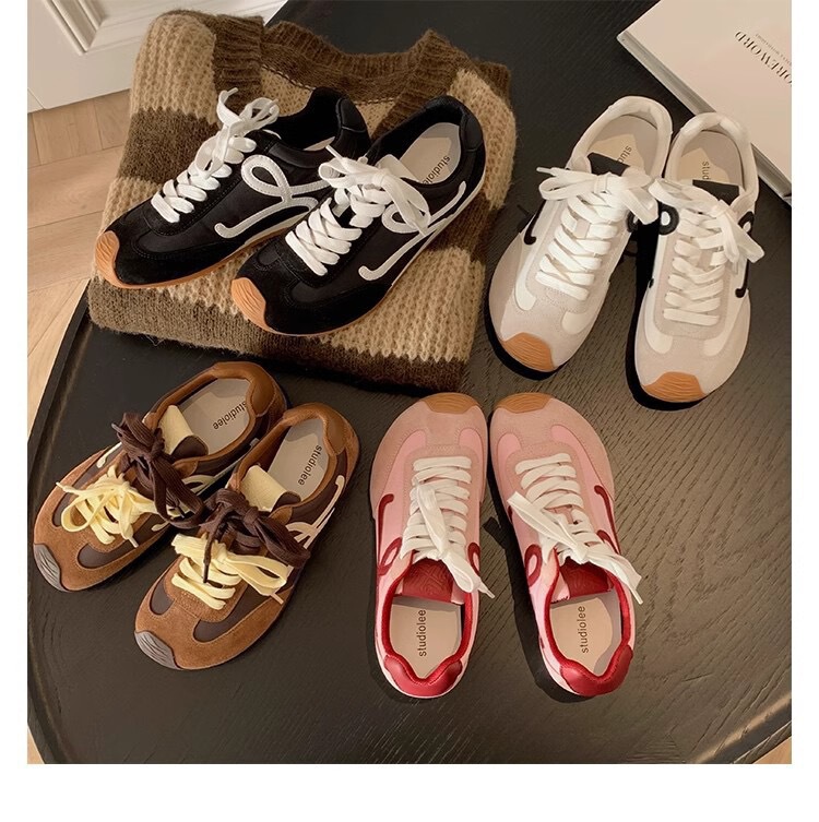 Celebrity-Style Soft-Soled Retro German Training Shoes for Women, New Spring/Summer Versatile Casual Sports Shoes, Ugly-Cute Style