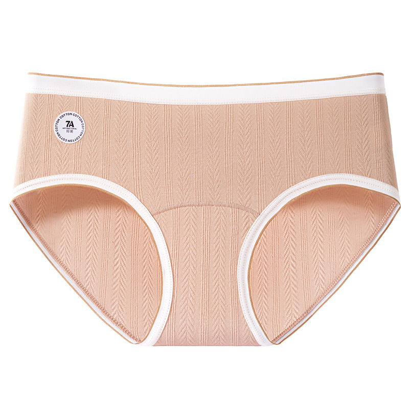 Bragas de algodón transpirables jacquard 7A seda de morera alargada y ensanchada entrepierna 2024 otoño e invierno nuevos calzoncillos para mujer