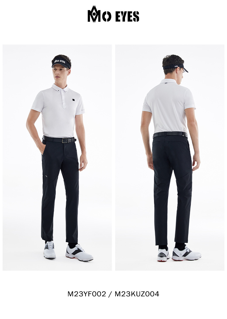 Áo phông thể thao nam ngắn tay chơi golf MMO EYES, chất liệu co giãn cao thoáng khí — M23YF002-Áo màu xanh lá cây, M23YF005-Áo màu xám, M23YF004-Áo màu đen, M23YF005-Áo màu trắng chi tiết 37