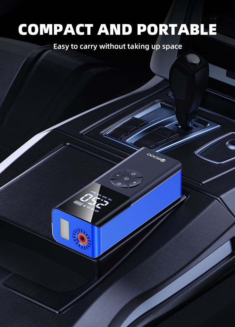 Eaby Car Air Pump Wireless Portable Car Digital Display Air Pump High Power Tire 22 Cylinder Air Pump