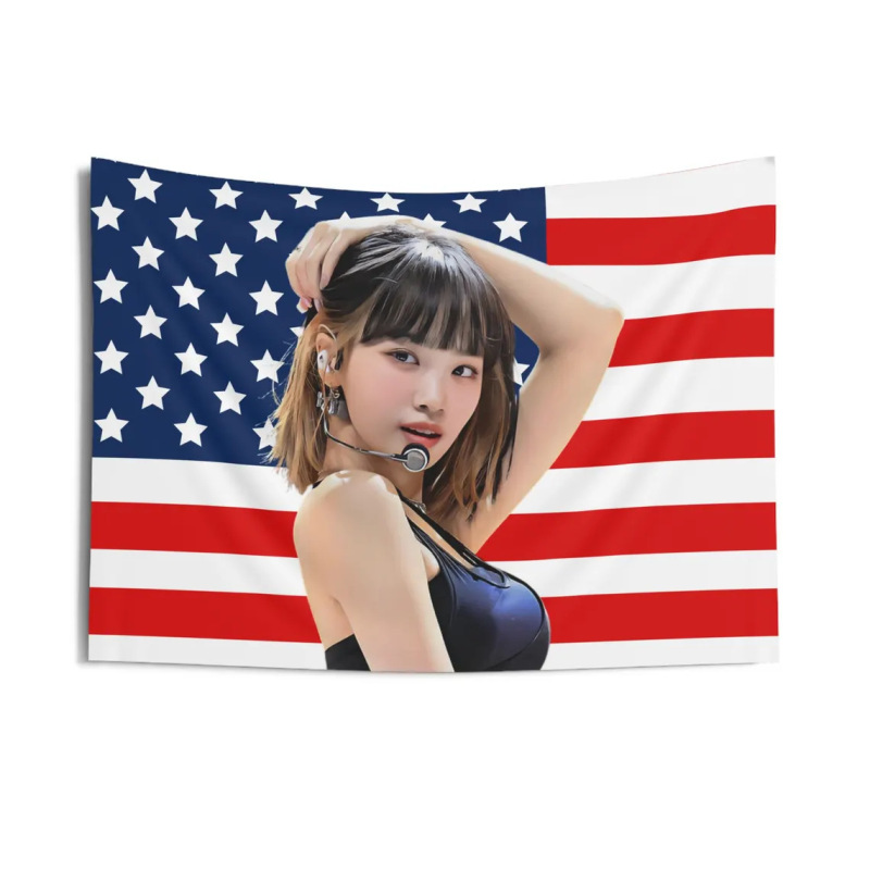 Amazonクロスボーダーサプライ アメリカ国旗背景 KIM-CHAEWON-Flag Jincaiyou 屋内吊り布旗|undefined