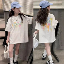 韩国童装女童短袖甜美T恤2024夏装儿童休闲打底上衣小女孩体恤