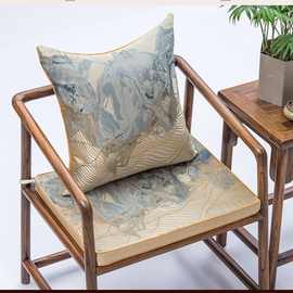 新中式椅子坐垫四季高档木椅垫坐垫红木垫茶椅子坐垫太师椅垫家用