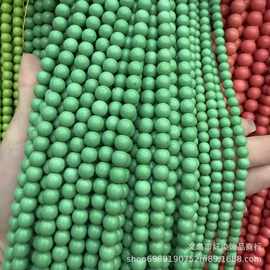 人造绿松石蓝松石圆珠串珠 散珠手链项链DIY手工饰品配件批发