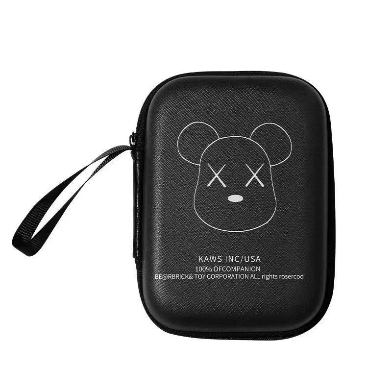 Празз Cartoon rectangular headphones, organizer bag, wallet, charger, storage box