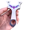 Slingshot stainless steel, street toy with butterfly with flat rubber bands, new collection, mirror effect