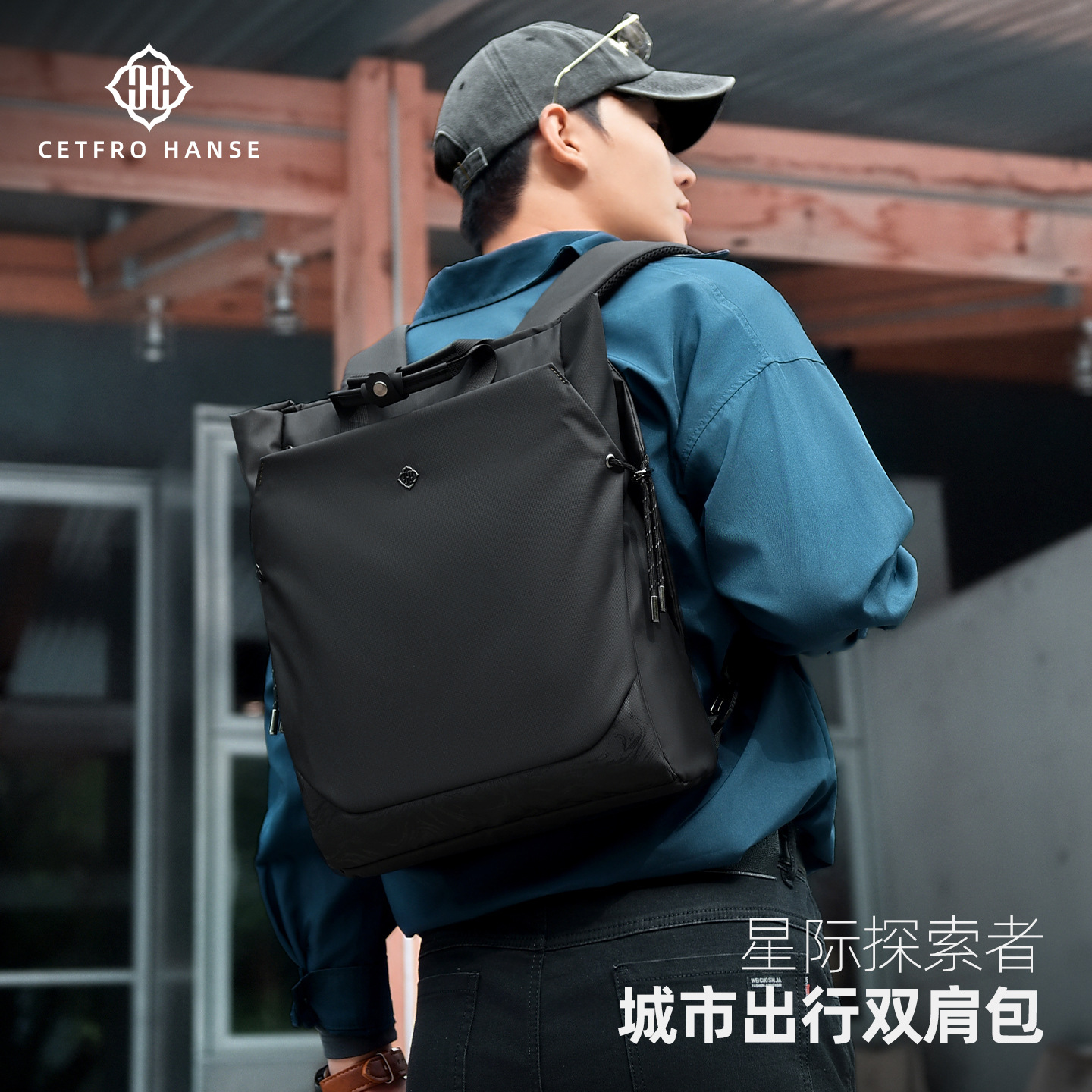 Backpack Men's Backpack Multifunctional Oxford Cloth Waterproof Business Commuting Bag Men's Large Capacity 16inch Computer Bag