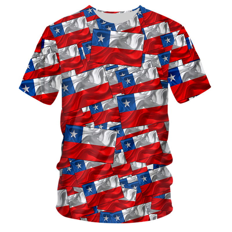 Nuevo Viking Viking transfronterizo Europa y América Impresión digital 3D de manga corta casual para hombres y mujeres Camiseta de fábrica entrega de una pieza