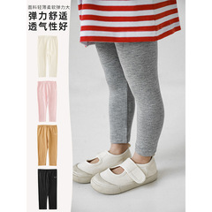 丘哆萌兒童韓版打底褲2024夏季新款女童百搭褲子寶寶時尚修身褲子