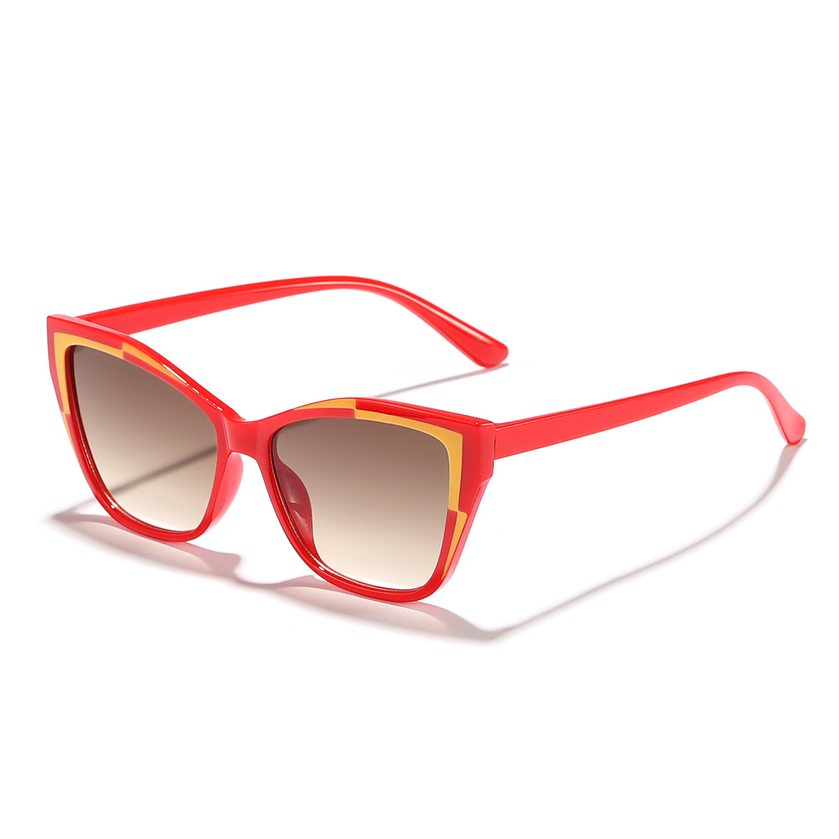 Nuevas gafas de sol para exteriores con ojos de gato en contraste de color transfronterizo