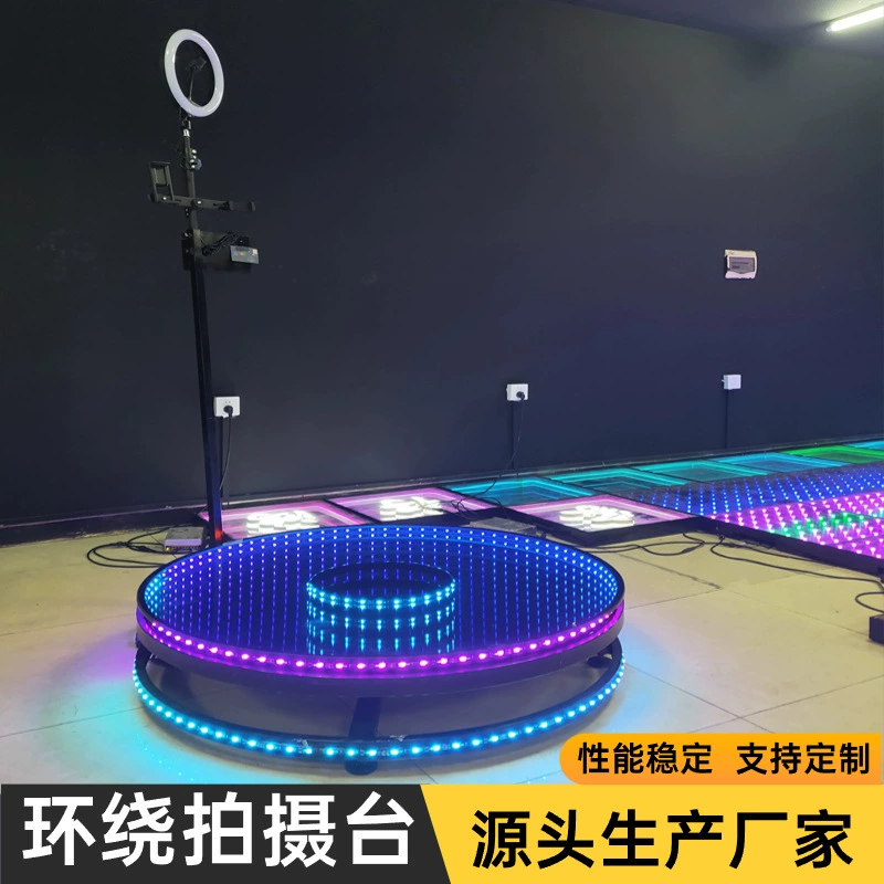 360Photobooth360 Кольцевая съемка Вращающееся светящееся сценическое стекло стиль сцены Автоматическая вращающаяся панорамная съемка