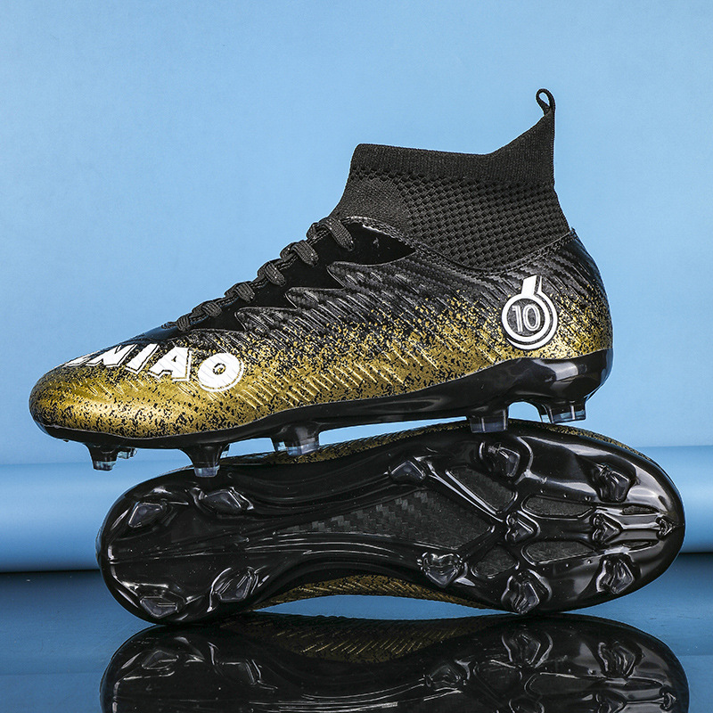 Best-selling High-top Football Shoes With Long Short Spikes, Non-slip Wear-resistant, Men, Women,_vogvips.com