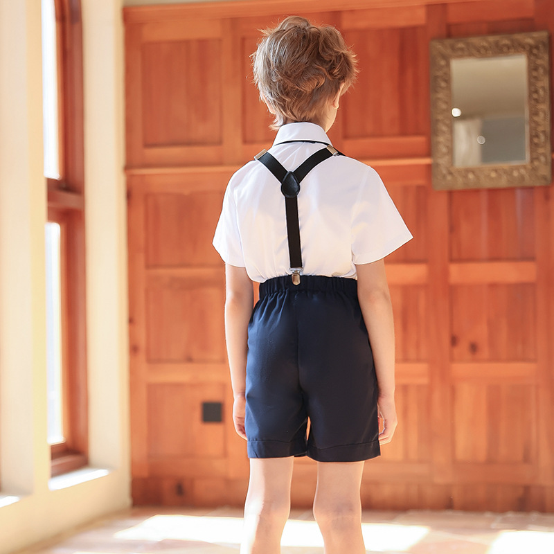 Vestido de niño, traje de tirantes, traje de actuación del día del niño, traje de actuación de coro de la escuela primaria, presentador de la niña de las flores