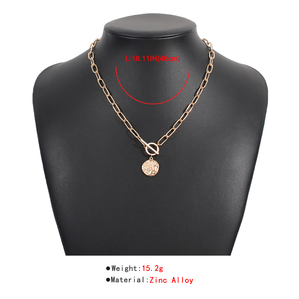 Simple Geometric Disc Alloy Necklace Wholesale display picture 1