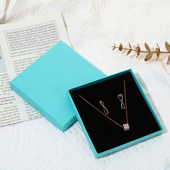 Jewelry Box, Hinged Lid Watch Box, Tiffany Blue Kraft Paper Packaging Box, Ring, Earring, Necklace & Accessory Packaging Box