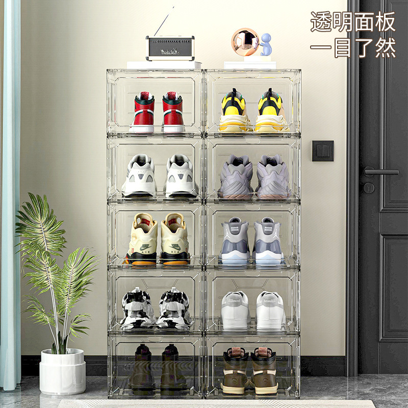 Transparent Shoe Box Basketball Shoe Cabinet for Individual Storage, Freely Assembleable, Dustproof and Moisture-Proof Shoe Storage Organizer Transparent Shoe Box Basketball Shoe Cabinet for Individual Storage, Freely Assembleable, Dustproof and Moisture-Proof Shoe Storage Organizer