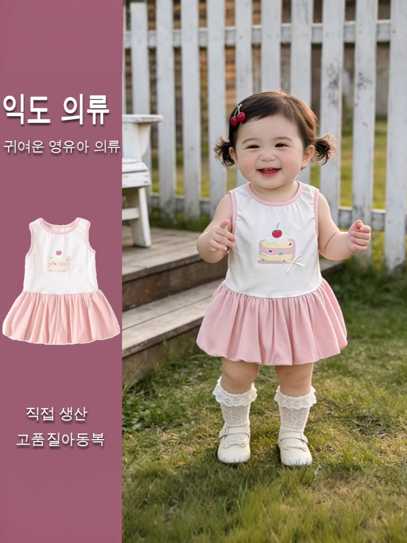Summer sleevless dress girl's