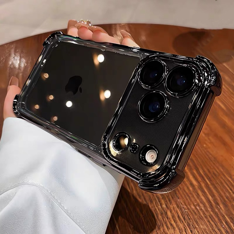 适用苹果17手机壳四角防摔气囊 iPhone 17 Pro电镀保护套厂家直销