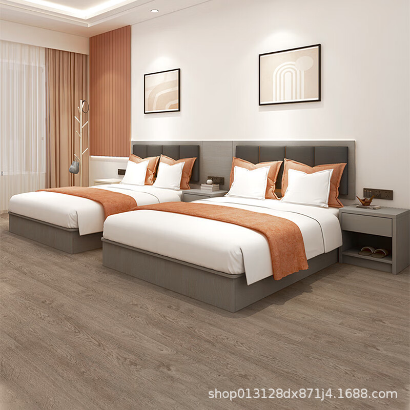Hotel Furniture Standard Room Full Set Hotel Special Bed Double Bed Hotel Big Bed Hanting Apartment Homestay Guest Room