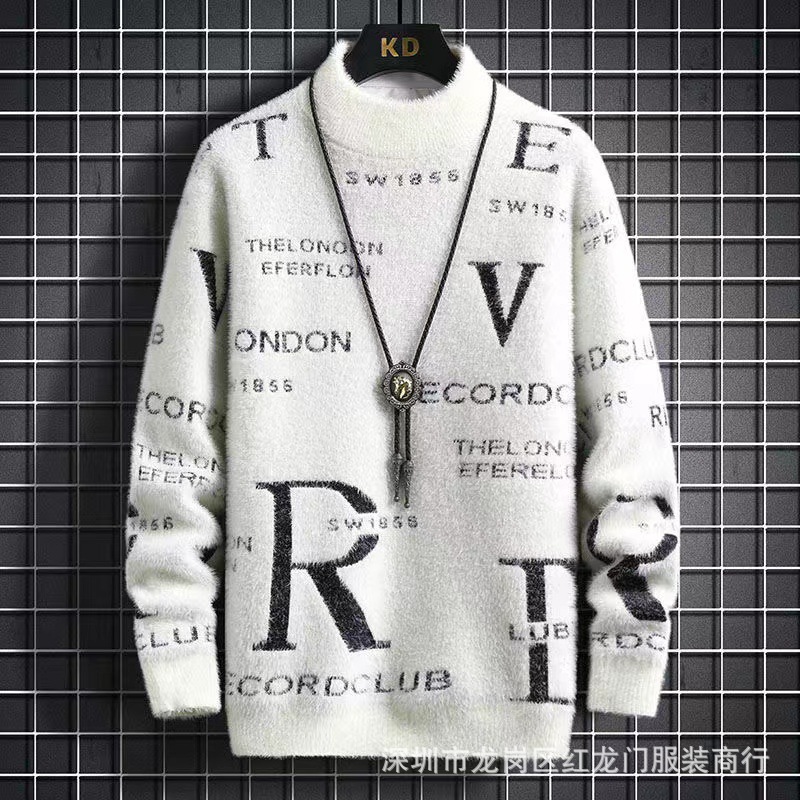 2022 Autumn and winter new stylish thick pullover sweaters for men and warm wool sweaters, wholesale from foreign trade sources at street stalls pic 34