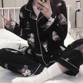 睡衣女秋冬可爱韩版学生套装女秋季韩版春秋家居服女士新款月子服