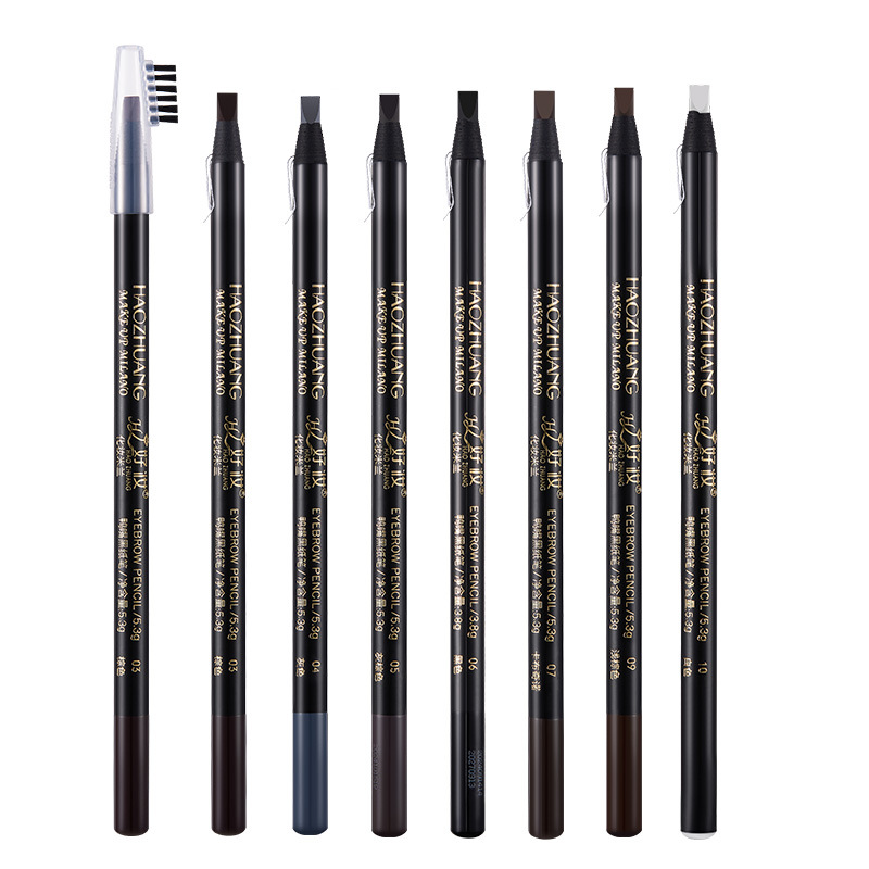 Buen maquillaje machete núcleo duro dibujo de niebla Lápiz de cejas Impermeable a prueba de sudor natural sin manchas sin marcas artista de maquillaje lápiz de cejas