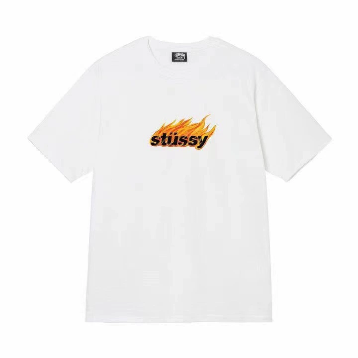 Футболка (Stussy) свободного кроя унисекс, короткий рукав, ткань 230 г, коллекция лета 2025