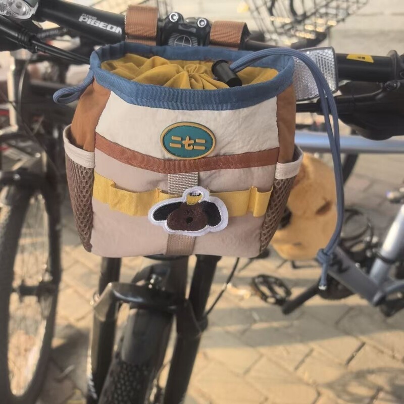 2025 New Model Universal Bicycle Electric Motorcycle Front Handlebar Basket Water Bottle Cup Storage Hanging Bag Cycling Hot Item