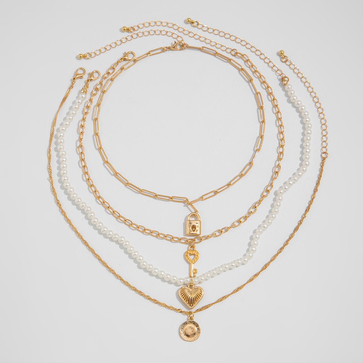Forme De Cœur Coquille Cadenas Rétro Style Classique Alliage Pendentif De Gros display picture 12